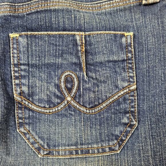 Hippie Denim Pencil Skirt with Front Vent and Metal Lock Charm size 7 - Picture 6 of 12